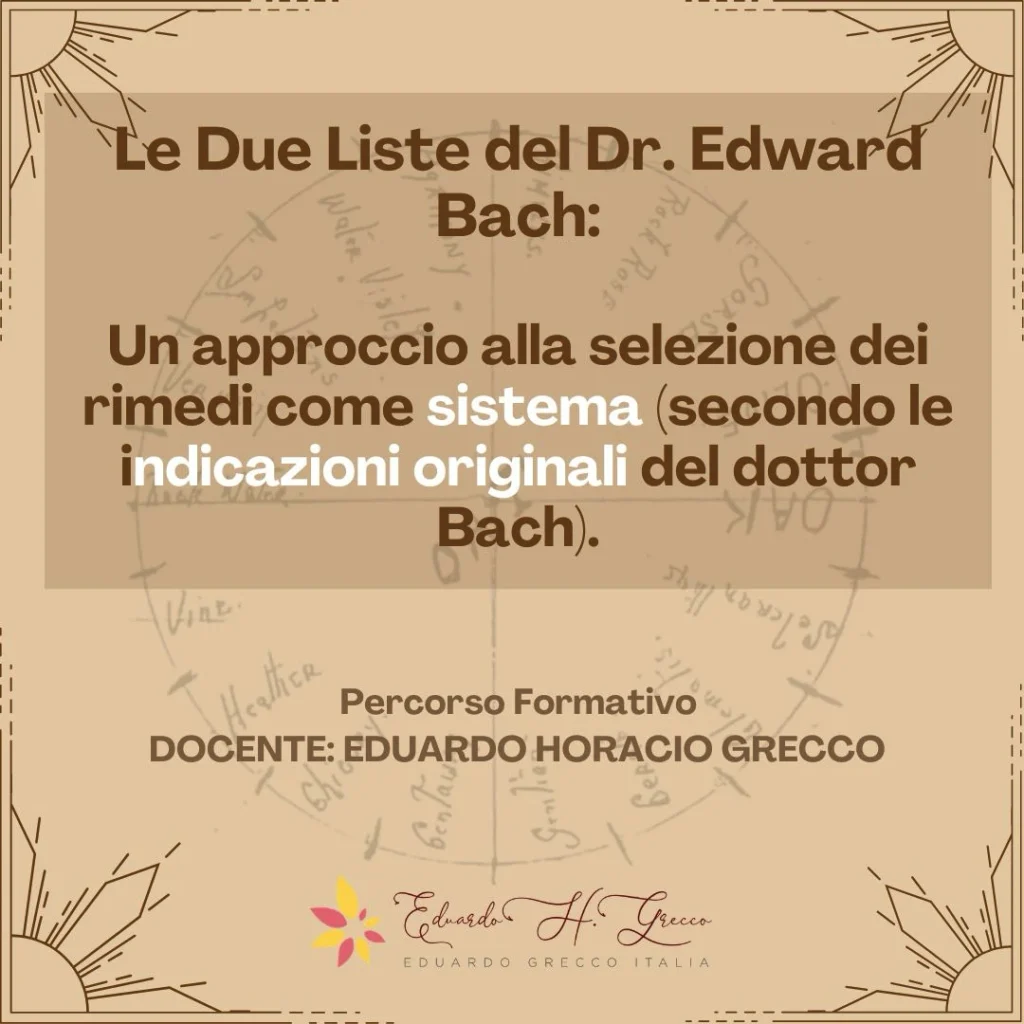 Le Due Liste del Dottor Bach - Eduardo Grecco